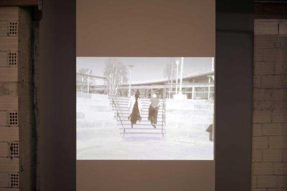 Samson Kambalu, I get stuck on the steps, 2016.