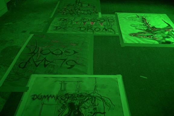 KAYA (Kerstin Brätsch & Debo Eilers), KAYA Boorswester (healing SPA for a sick painting), 2021.