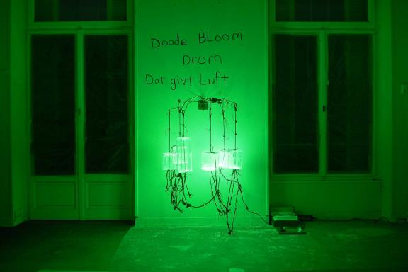 KAYA (Kerstin Brätsch & Debo Eilers), KAYA Boorswester (healing SPA for a sick painting), 2021.