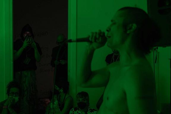 KAYA (Kerstin Brätsch & Debo Eilers), KAYA Boorswester (healing SPA for a sick painting), 2021.