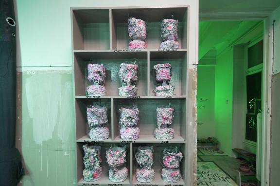 KAYA (Kerstin Brätsch & Debo Eilers), KAYA Boorswester (healing SPA for a sick painting), 2021.