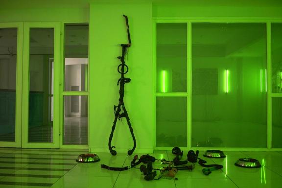 KAYA (Kerstin Brätsch & Debo Eilers), _KAYA_YONAH YOHO Necklace (healing performance for a sick painting), 2019.