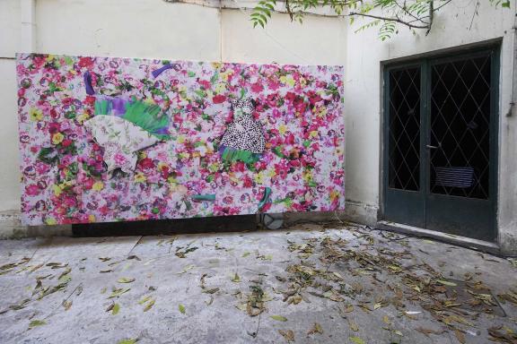 Ebony G. Patterson, Untitled (Lily, carnation and rose budz), 2015. 