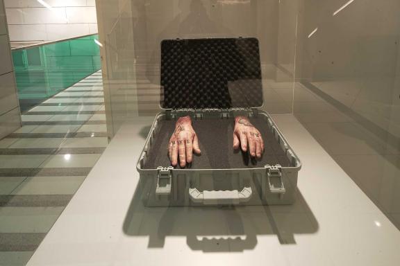 Andrew Roberts, CARGO: A lone rider in the burning sky and his trusted armored dragon, 2020. 