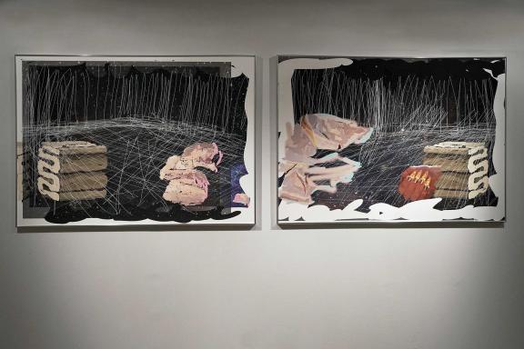 Valinia Svoronou, Outdoor Landscape/Salvage Plan III, 2021. Outdoor Landscape/Salvage Plan IV, 2021.