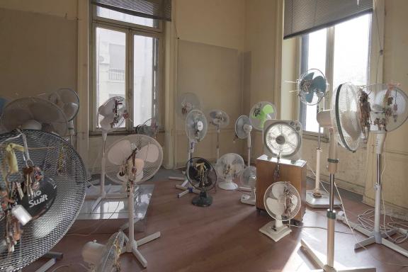 Iris Touliatou, EMOTIONAL INFINITY (the sound of them coming back amplified and looped), 2021. 