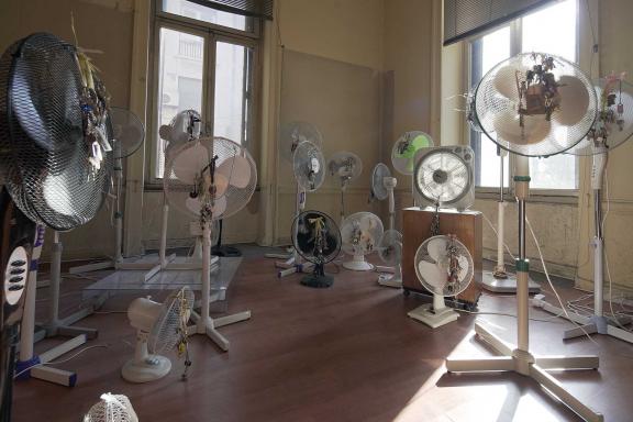 Iris Touliatou, EMOTIONAL INFINITY (the sound of them coming back amplified and looped), 2021. 