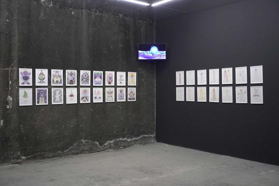 Suzanne Treister, From SURVIVOR (F) to The Escapist BHST (Black Hole Spacetime), 2016-2019.