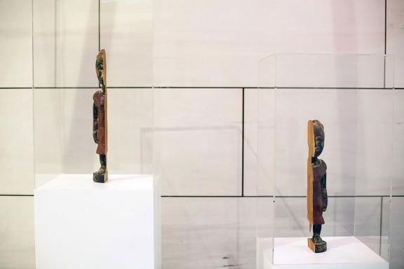 Sanford Biggers, Eclipse, 2006. Installation view at the 7th Athens Biennale 2021 ECLIPSE, photo: Emilios Haralambous.