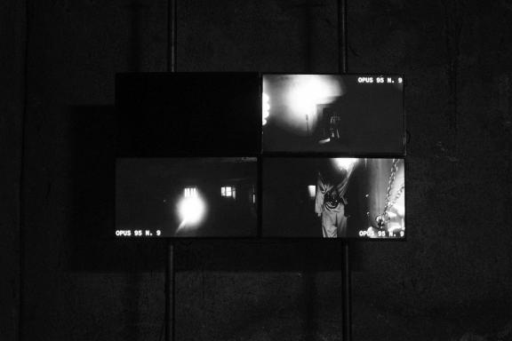 Billy Bultheel, Athens, Song I-IV, 2020-2021. Installation view at the 7th Athens Biennale 2021 ECLIPSE, photo: Nysos Vasilopoulos.