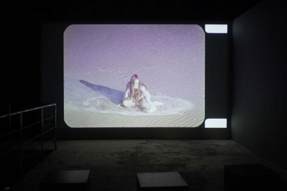 Judy Chicago, Women and Smoke, California, 1971-1972, remastered 2016. Installation view at the 7th Athens Biennale 2021 ECLIPSE, photo: Nysos Vasilopoulos.