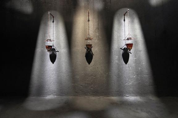 Doreen Garner, Known But To God: The Dug Up, Dissected, and Disposed for the Sake of Medicine, 2017. Installation view at the 7th Athens Biennale 2021 ECLIPSE, photo: Nysos Vasilopoulos.