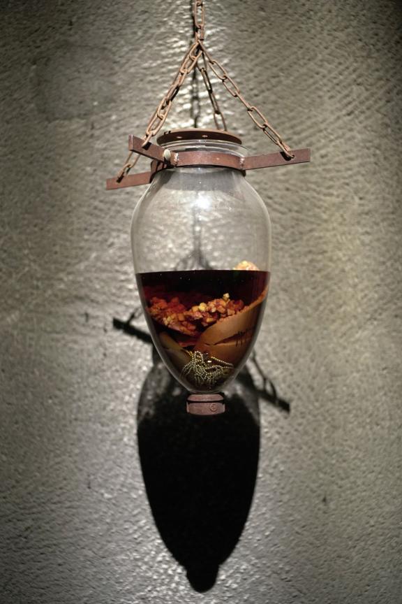 Doreen Garner, Known But To God: The Dug Up, Dissected, and Disposed for the Sake of Medicine, 2017. Installation view at the 7th Athens Biennale 2021 ECLIPSE, photo: Nysos Vasilopoulos.