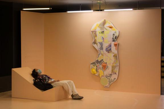 Happy New Tears, Omsk Social Club, Jonas Schoeneberg, The Living Necrologue, 2021. Installation view at the 7th Athens Biennale 2021 ECLIPSE, photo: Emilios Haralambous.