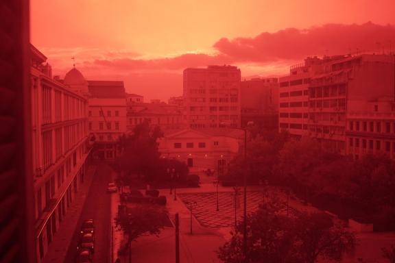 Deborah Joyce Holman & Yara Dulac Gisler with contributions by B Covington Sam-Sumana, FALSE PRPHT & Suutoo, Untitled (in rage), 2021. Installation view at the 7th Athens Biennale 2021 ECLIPSE, photo: Nysos Vasilopoulos.