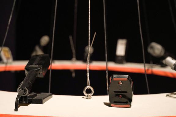 Satch Hoyt, Sonic Transmission, 2015 (detail). Installation view at the 7th Athens Biennale 2021 ECLIPSE, photo: Nysos Vasilopoulos.