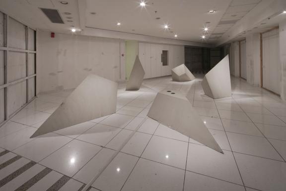 Astrit Ismaili, The First Flower Monument, 2021. Installation view at the 7th Athens Biennale 2021 ECLIPSE, photo: Nysos Vasilopoulos.