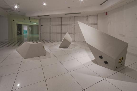 Astrit Ismaili, The First Flower Monument, 2021. Installation view at the 7th Athens Biennale 2021 ECLIPSE, photo: Nysos Vasilopoulos.